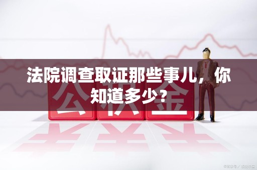 长汀法院调查取证那些事儿，你知道多少？