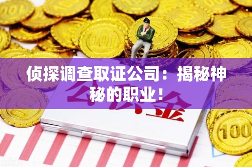 长汀侦探调查取证公司：揭秘神秘的职业！