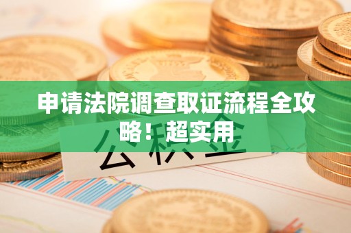 长汀申请法院调查取证流程全攻略！超实用