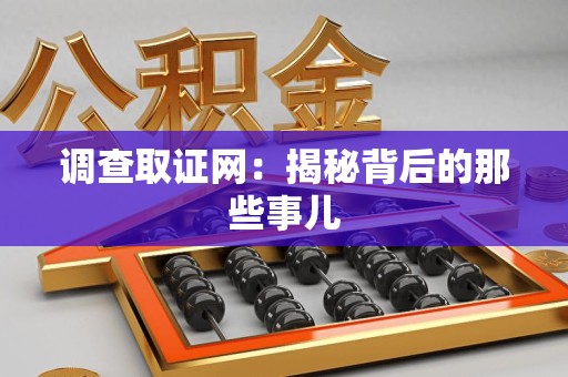 长汀调查取证网：揭秘背后的那些事儿