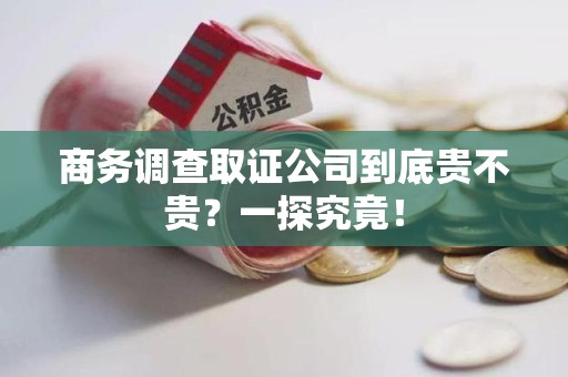 长汀商务调查取证公司到底贵不贵？一探究竟！